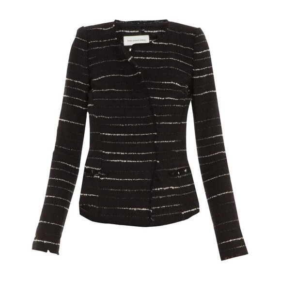 Isabel Marant Etoile "Glenn" Boucle Jacket in Black/Ivory, size 36 (size 2) - Picture 3 of 11